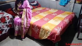 Indian Beauty In Pink Saree Gets Rough And Deep Pleasure