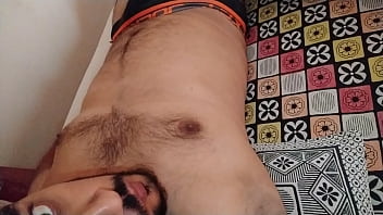 Lonely Indian Man Stroking His Hard Cock