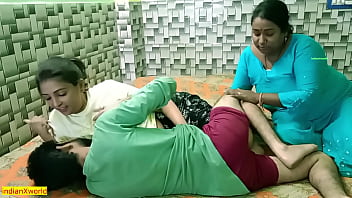 Indian Beauty Enjoys Steamy Threesome With Lover And Sister-in-law
