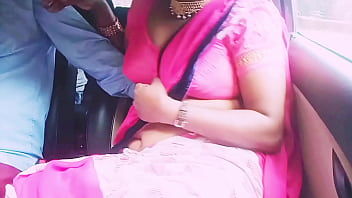 Indian Couple’s Steamy Car Romance In Sexy Saree With Hot Telugu Whispers