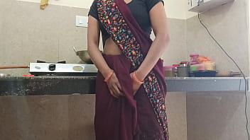Sizzling Indian Village Bhabhi’s Kitchen Affair With Clear Hindi Moans