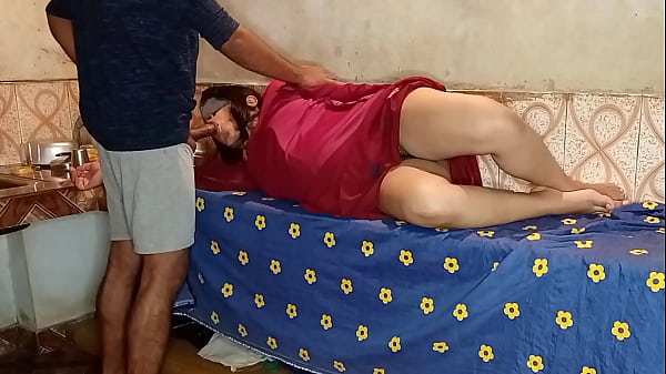 Boss Seizes The Chance While Wife Sleeps, Fucks The Maid’s Pussy Hard In The Kitchen!