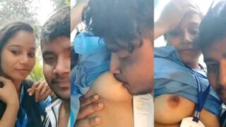 Campus Cutie Gets Her Tits Gobbled In The Great Outdoors