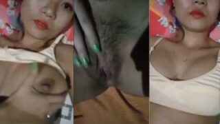 Naughty Nepali Lover Watches His College Girlfriend Play With Her Wet Pussy