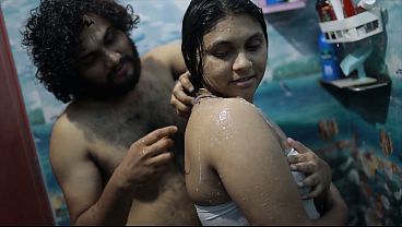 Indian Step Sister Gets Wild In The Steamy Bath With Me, Soaking Wet And Ready For Some Dirty Romance