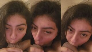 Hot Delhi Babe Slobbers On Her Man’s Cock In Desi Boyfriend Clip